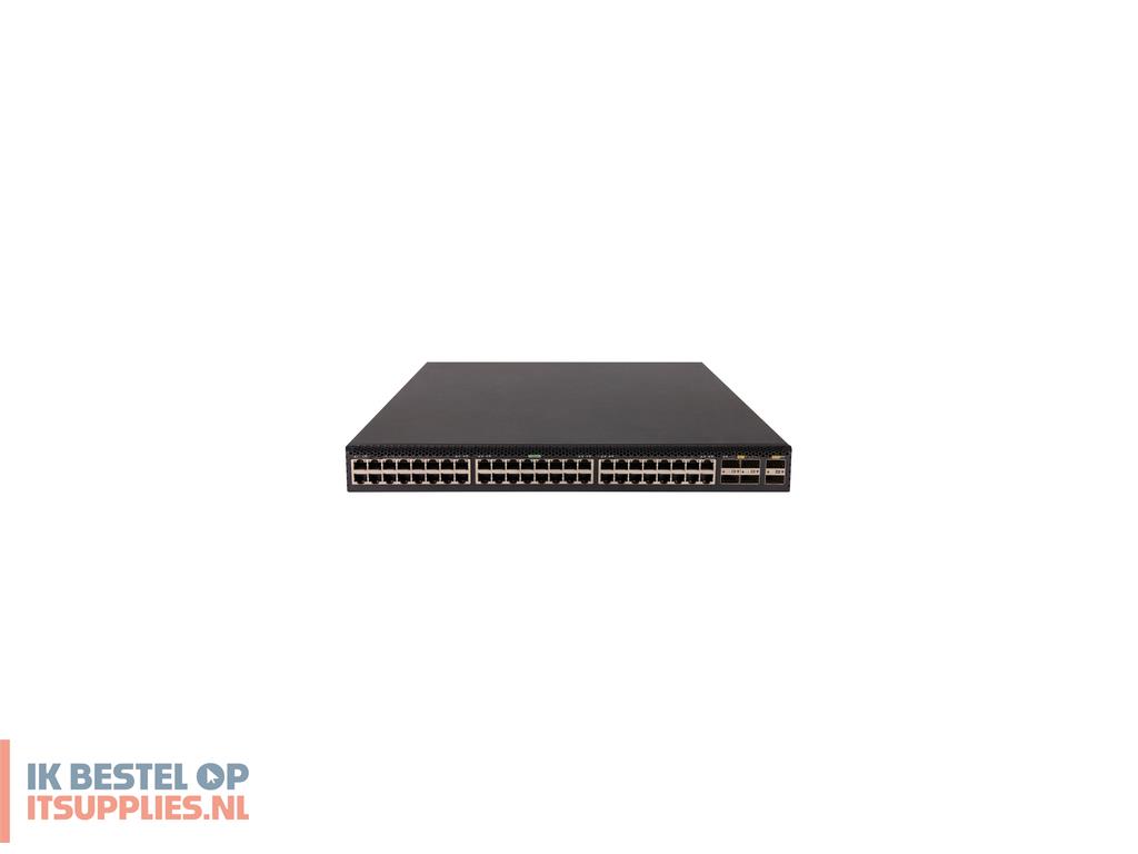 1718336-hpe_networking_comware_switch_48xgt_6qsfp_or_2qsfp28_5710_managed_l3_10g_ethernet_100100010000_1u_zwart