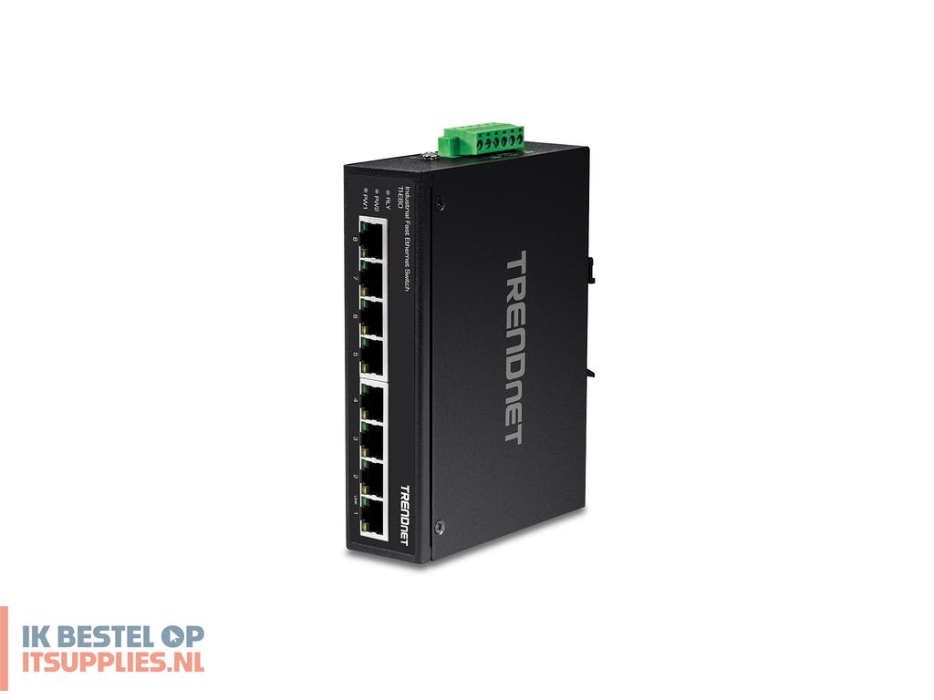 4558345-trendnet_ti-e80_netwerk-switch_unmanaged_fast_ethernet_10100_zwart
