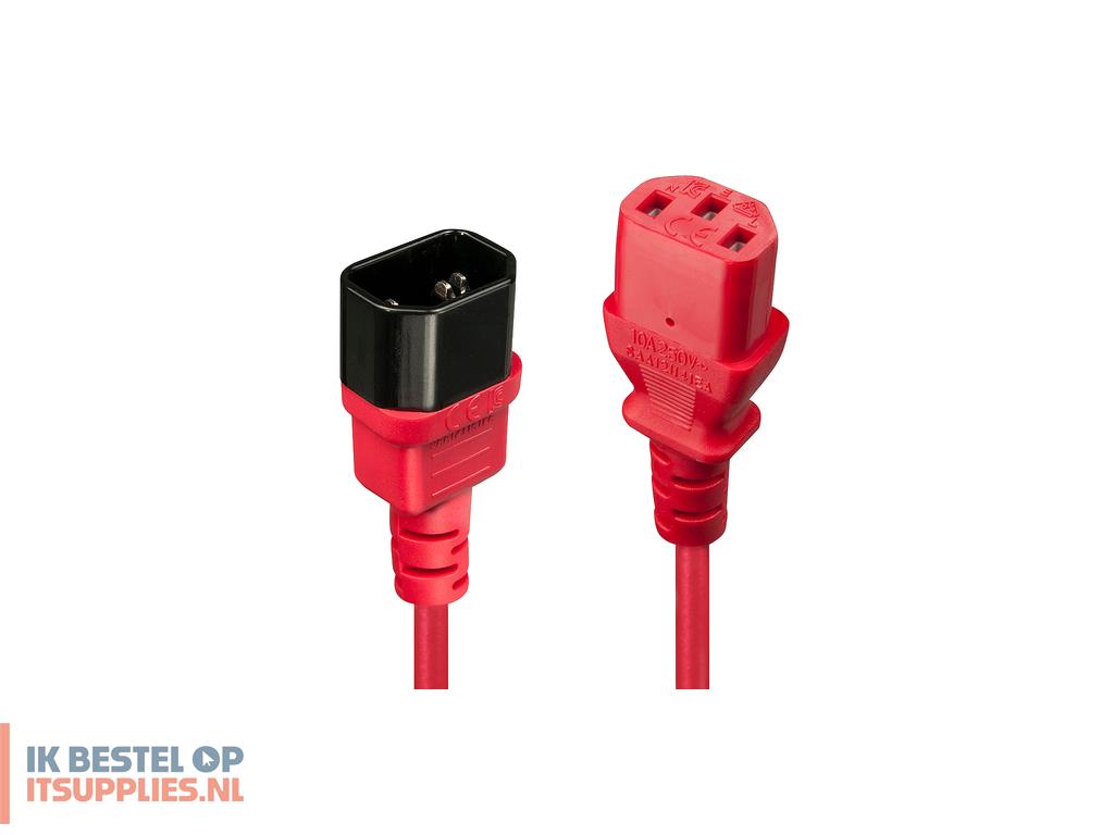 2029883-lindy_30477_electriciteitssnoer_zwart-_rood_1_m_c14_stekker_c13_stekker