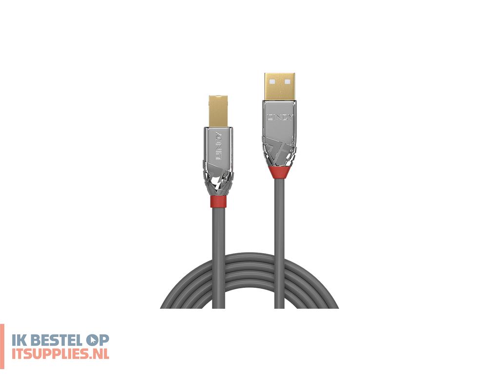 0337266-lindy_36640_usb-kabel_usb_20_0-5_m_usb_a_usb_b_grijs