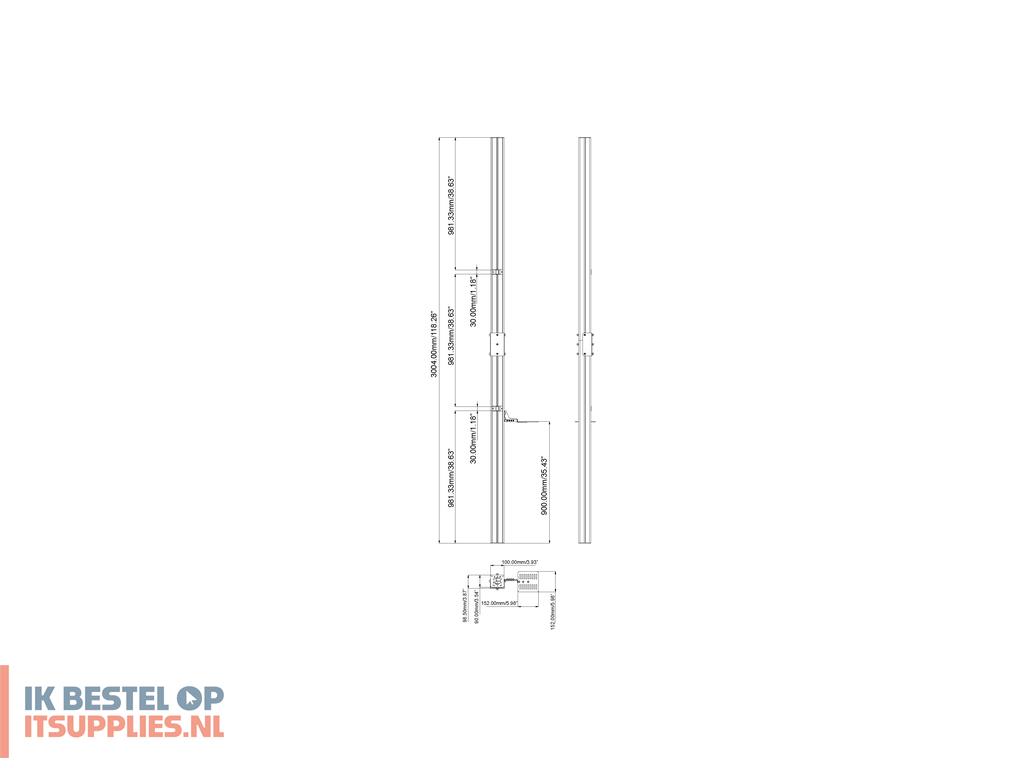 1635545-vision_vfm-post_bevestiging_voor_signage-beeldschermen_zwart