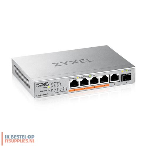 457563-zyxel_switch_xmg-105_5_port_1025g_multigig_poe_unmanaged_-_switch_-_amount_of_ports