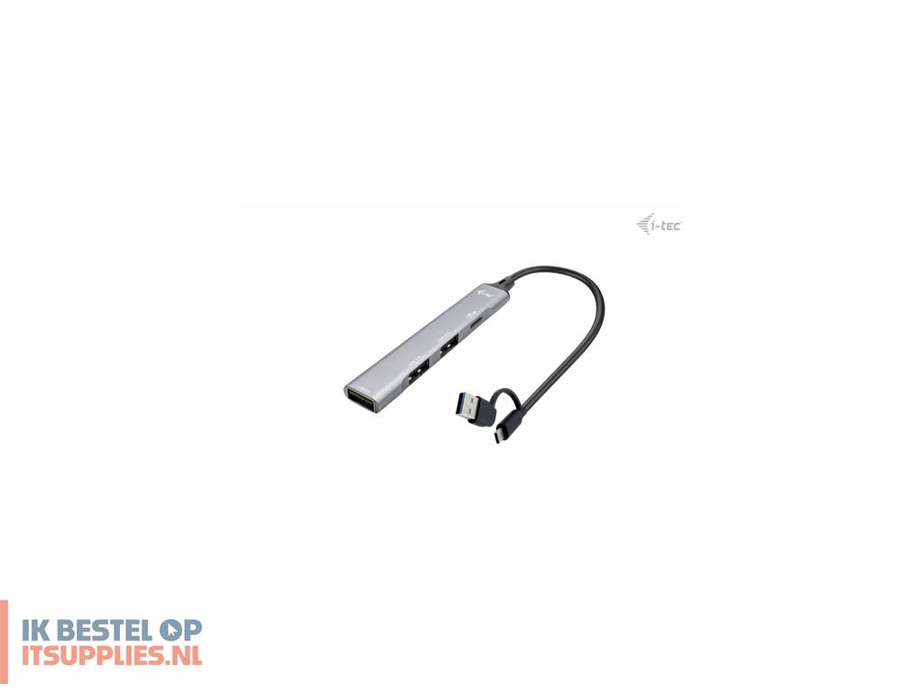 1436413-i-tec_cahubmetalmini4_interface_hub_usb_32_gen_1_31_gen_1_type-a_type-c_5000_mbits_zilver