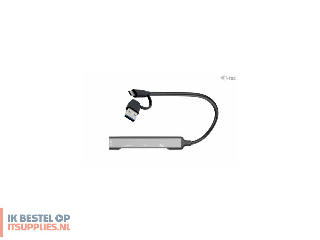 1440241-i-tec_cahubmetalmini4_interface_hub_usb_32_gen_1_31_gen_1_type-a_type-c_5000_mbits_zilver