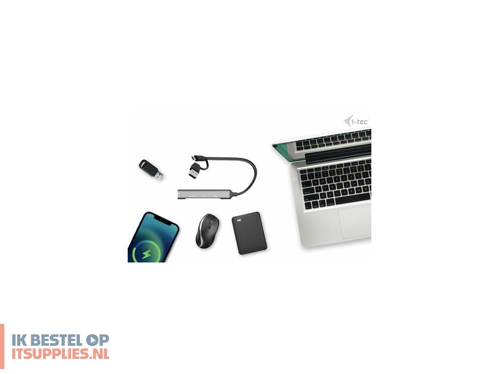 1442522-i-tec_cahubmetalmini4_interface_hub_usb_32_gen_1_31_gen_1_type-a_type-c_5000_mbits_zilver