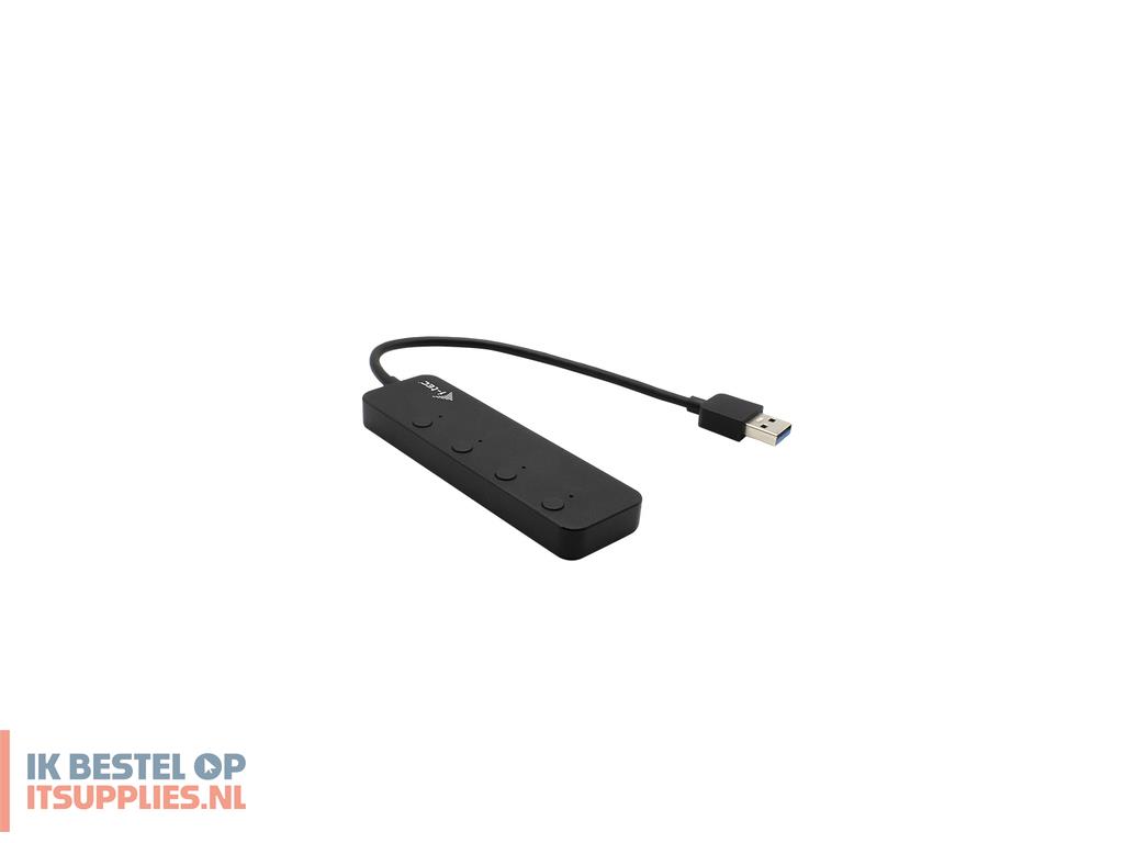 0630288-i-tec_u3chargehub4_interface_hub_usb_32_gen_1_31_gen_1_type-a_5_mbits_zwart