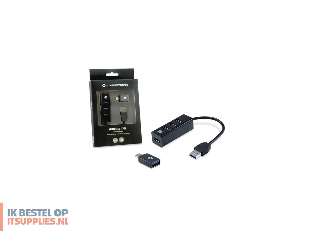 2539080-conceptronic_hubbies04b_interface_hub_usb_32_gen_1_31_gen_1_type-a_5000_mbits_zwart