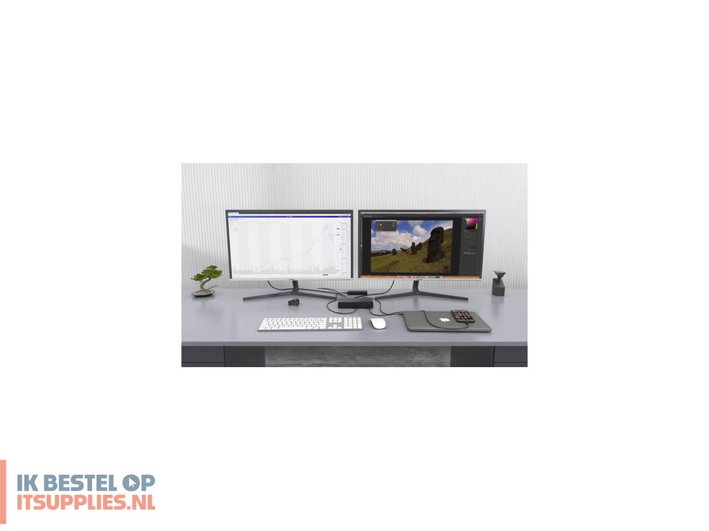 1526066-i-tec_tb3cdualdpdockpd_laptop_dock_poortreplicator_bedraad_thunderbolt_3_zwart