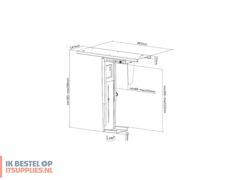 0207594-equip_650892_cpu-houder_onder_het_bureau_cpu-houder_zwart