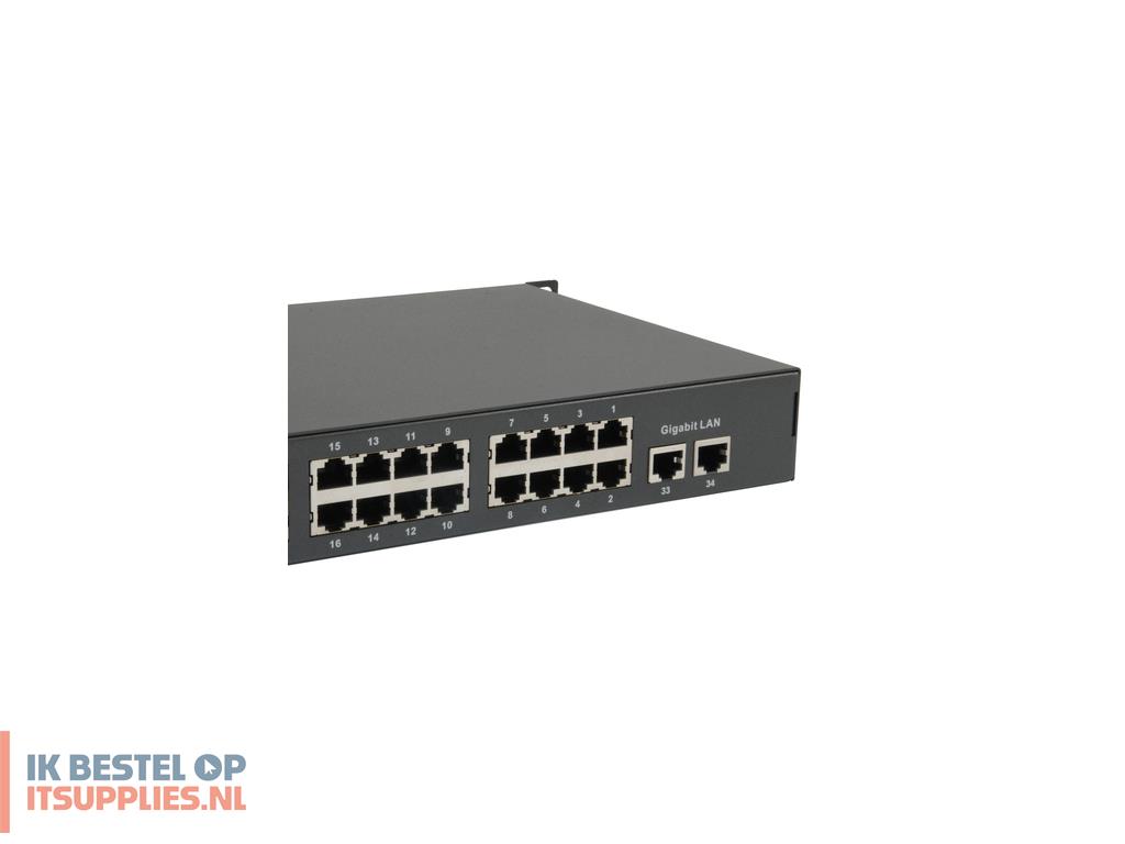 2713909-levelone_fgp-3400w250_netwerk-switch_unmanaged_fast_ethernet_10100_power_over_ethernet_poe_zwart