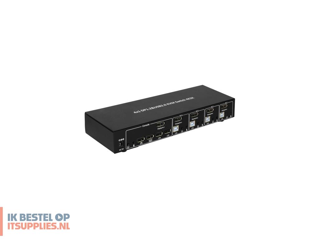 0105566-techly_idata_dp-kvm4_kvm-switch_rack-montage_zwart