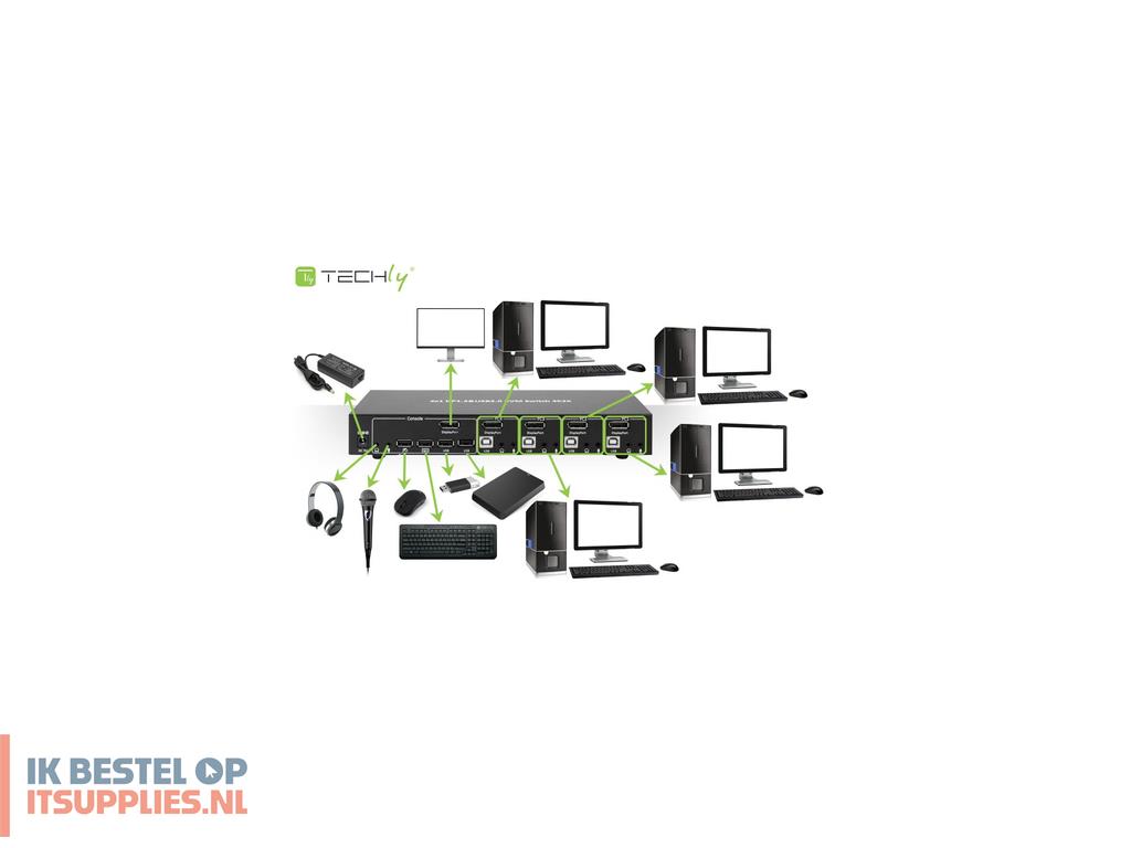 0113744-techly_idata_dp-kvm4_kvm-switch_rack-montage_zwart