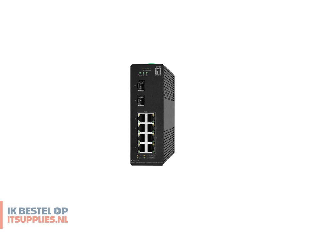 4610137-levelone_igs-2110p_netwerk-switch_managed_l2_gigabit_ethernet_101001000_power_over_ethernet_poe_zwart