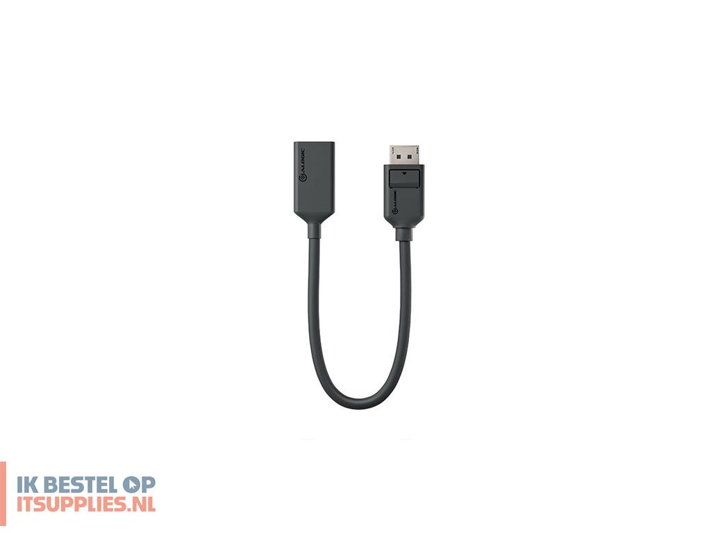 1538985-alogic_el2dphd4k-adp_video_kabel_adapter_0-2_m_displayport_hdmi_grijs
