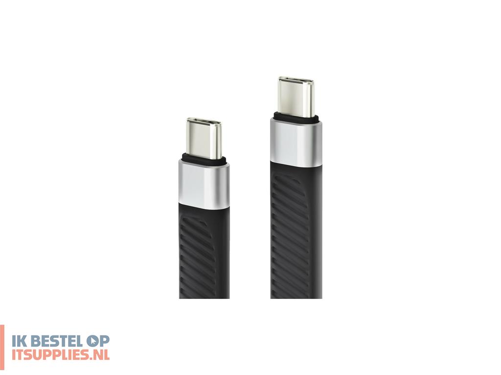 4720863-techly_icoc-usbc-fl-u4_usb-kabel_usb4_gen_2x2_0-124_m_zwart