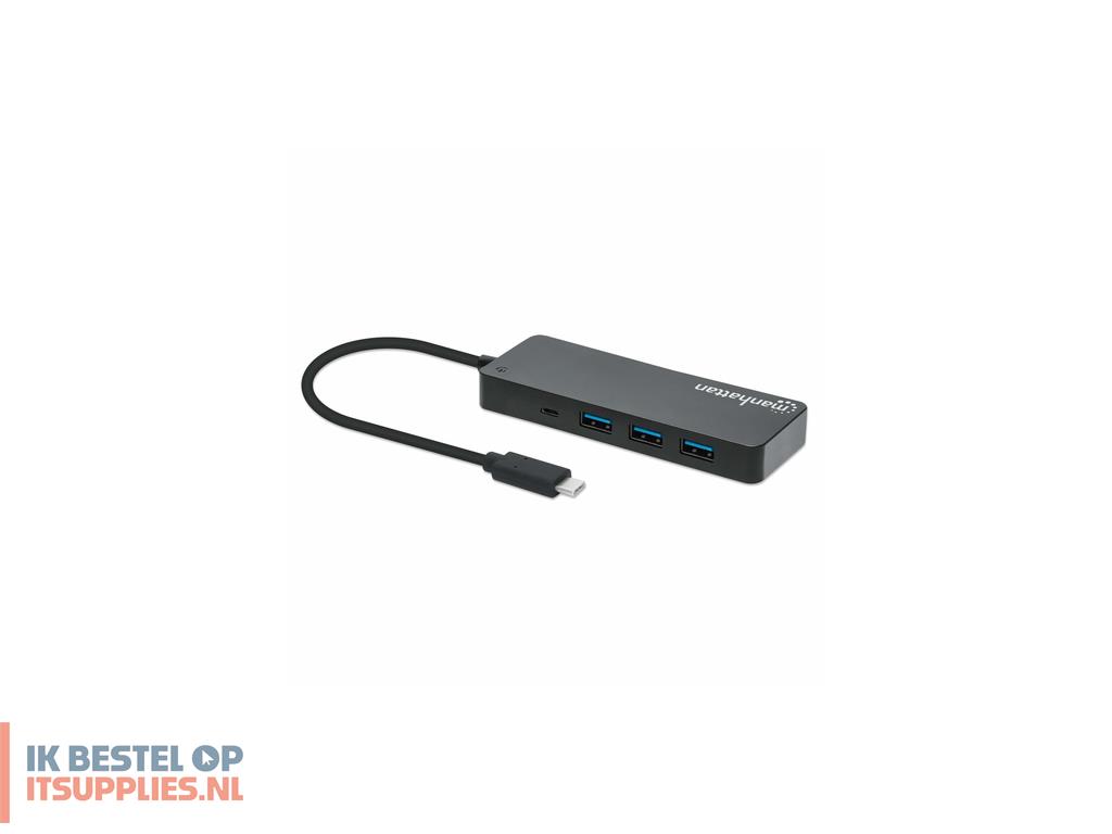 2103380-manhattan_168410_interface_hub_usb_type-c_5000_mbits_zwart