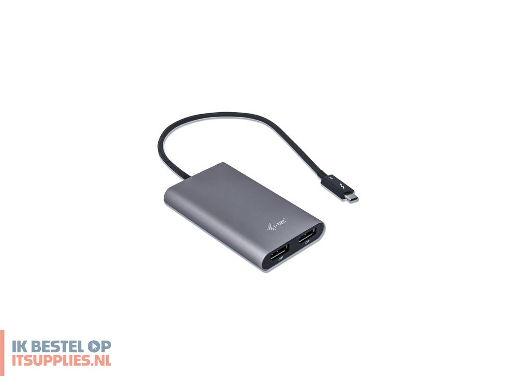 1651844-i-tec_tb3dual4kdp_usb_grafische_adapter_5120_x_2880_pixels_grijs