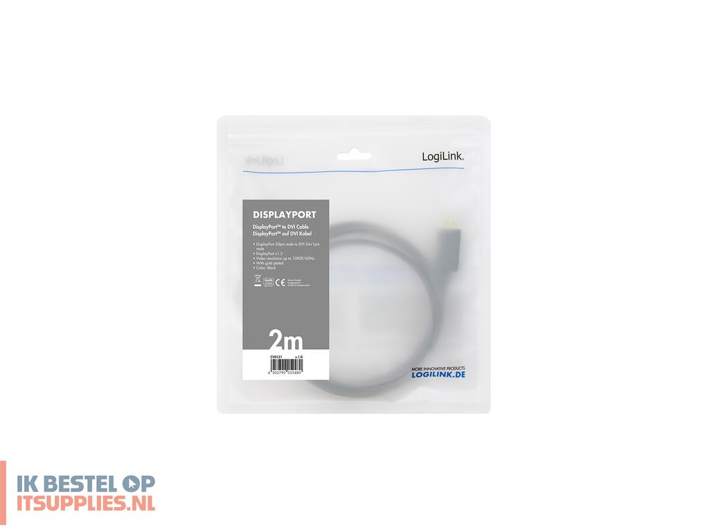 0115975-logilink_cv0131_video_kabel_adapter_2_m_displayport_dvi_zwart