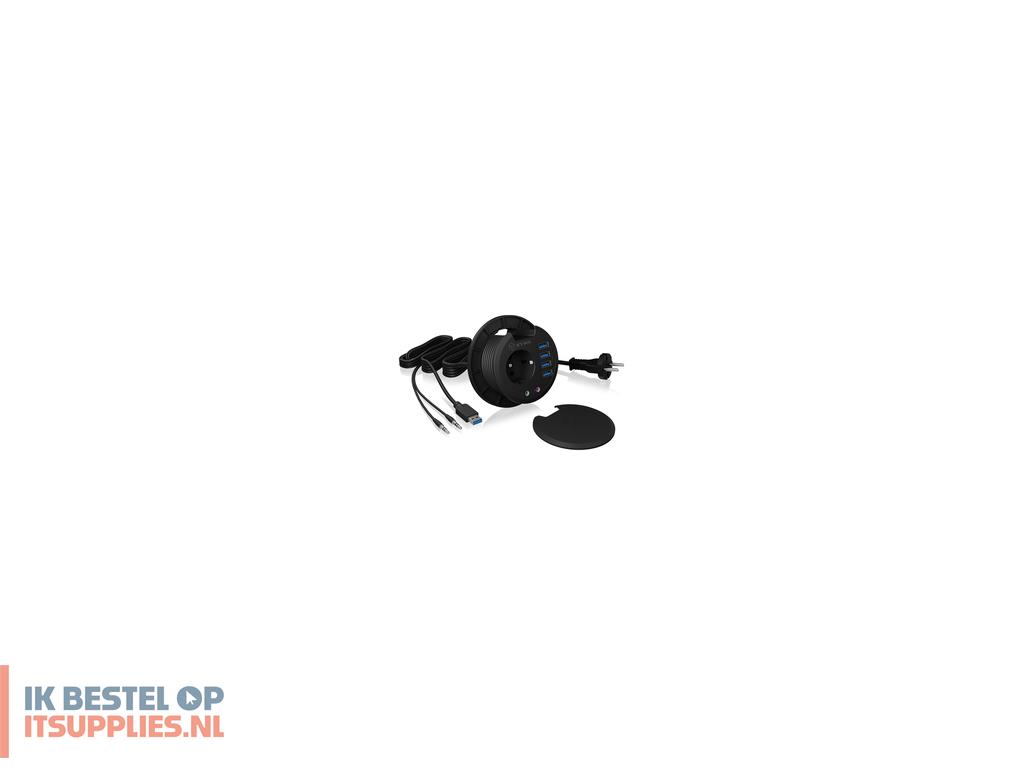 0056466-icy_box_ib-hub1430_wandcontactdoos_zwart
