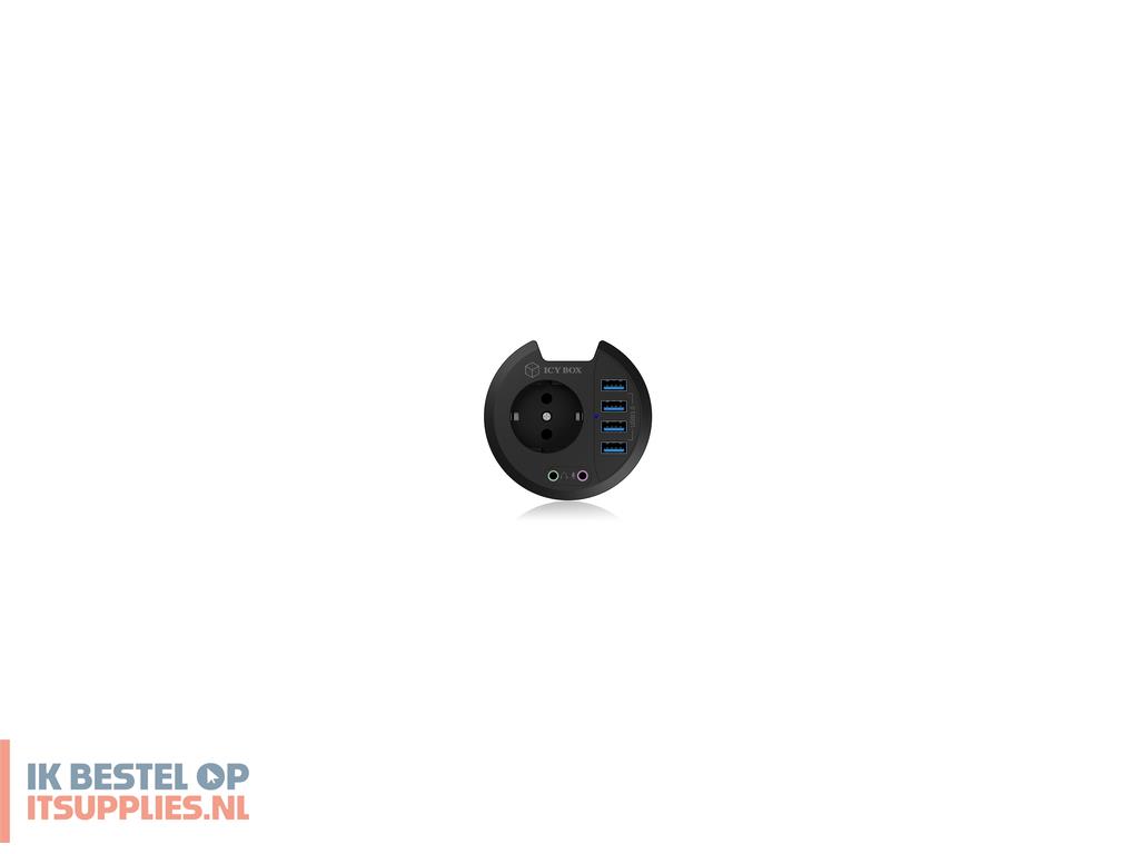 0103726-icy_box_ib-hub1430_wandcontactdoos_zwart