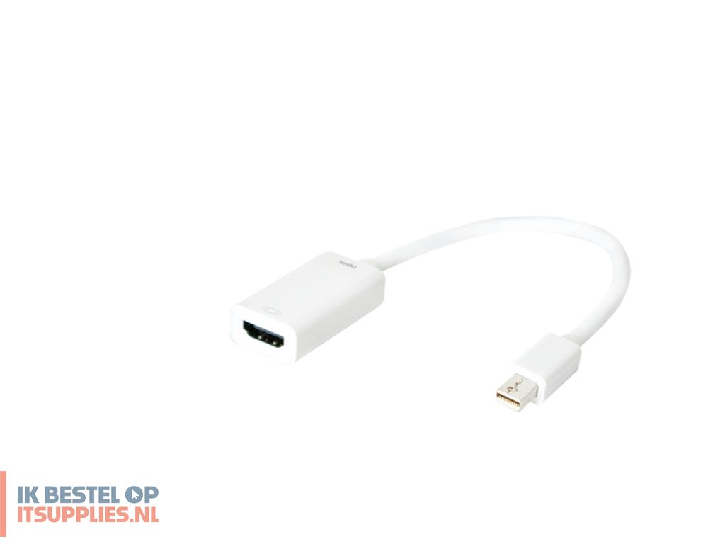 0834833-logilink_cv0036b_video_kabel_adapter_0-15_m_mini_displayport_hdmi_type_a_standaard_wit