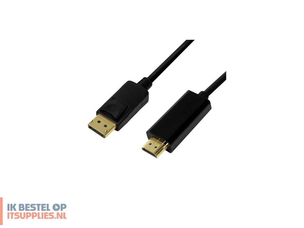 1705749-logilink_cv0128_video_kabel_adapter_3_m_displayport_hdmi_type_a_standaard_zwart