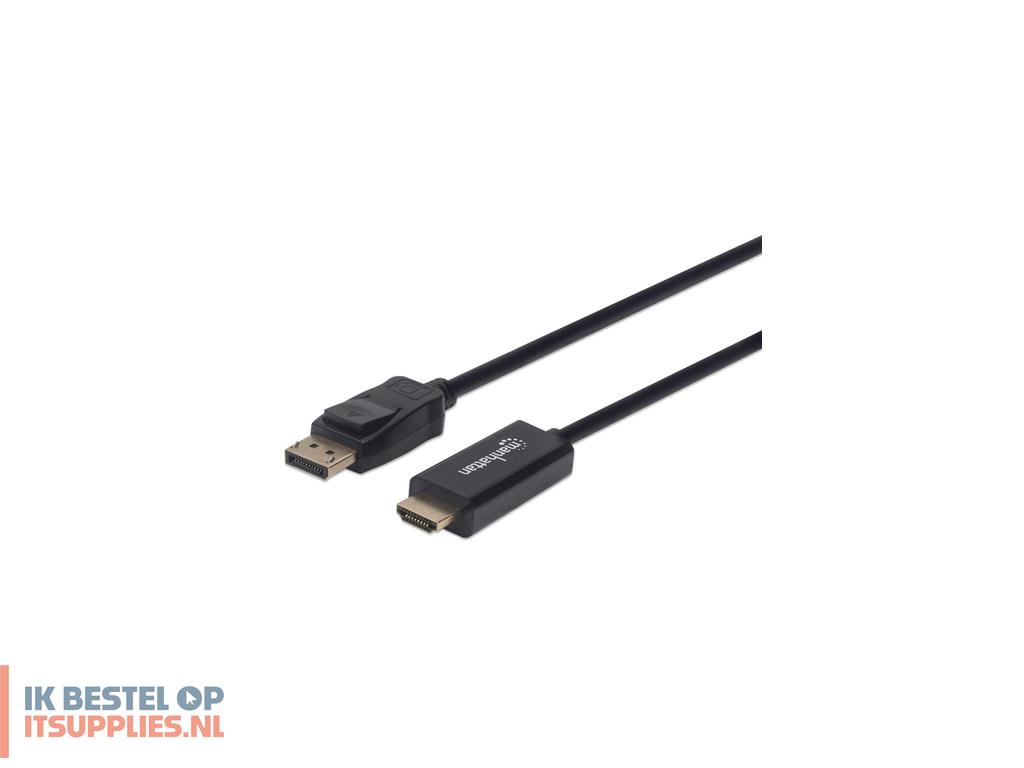 0038600-manhattan_153201_video_kabel_adapter_1-8_m_displayport_hdmi_zwart