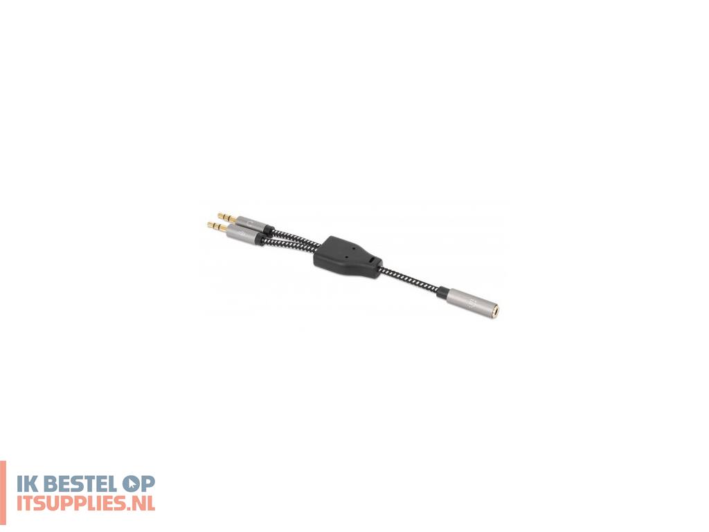0104728-manhattan_356121_audio_kabel_0-15_m_35mm_2_x_35mm_zwart-_zilver