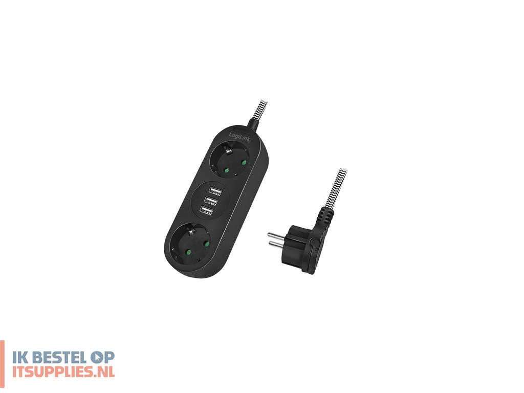 4633399-logilink_lps262u_power_uitbreiding_1-5_m_2_ac-uitgangen_binnen_zwart