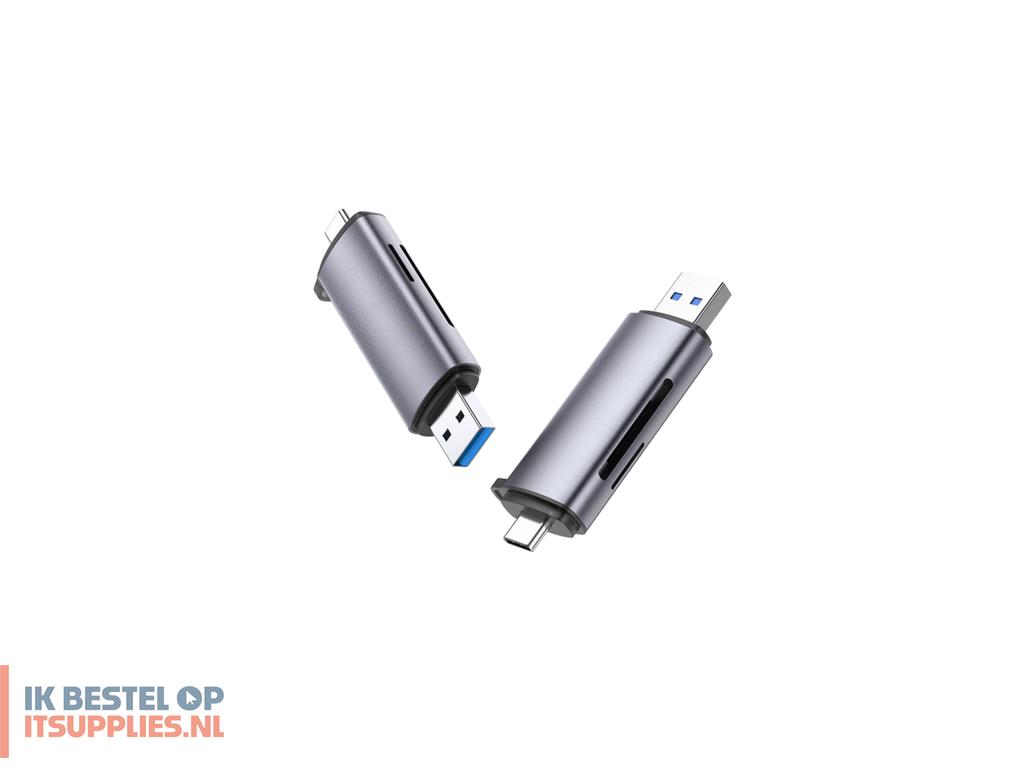 1511131-refurbished_ugreen_50706_geheugenkaartlezer_usbmicro-usb_zilver