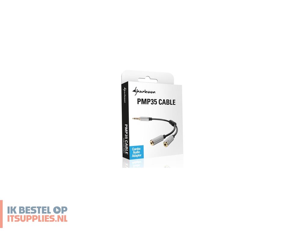 3312938-sharkoon_012m-_35mm2x35mm_audio_kabel_0-12_m_zwart-_zilver