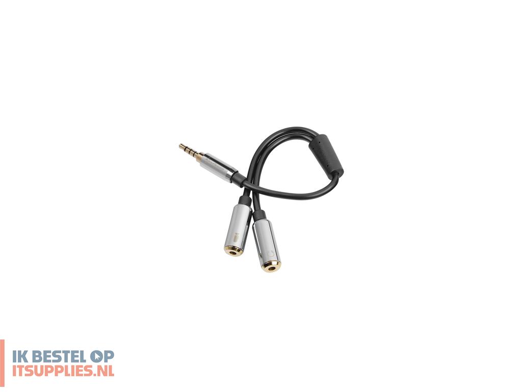3316275-sharkoon_012m-_35mm2x35mm_audio_kabel_0-12_m_zwart-_zilver