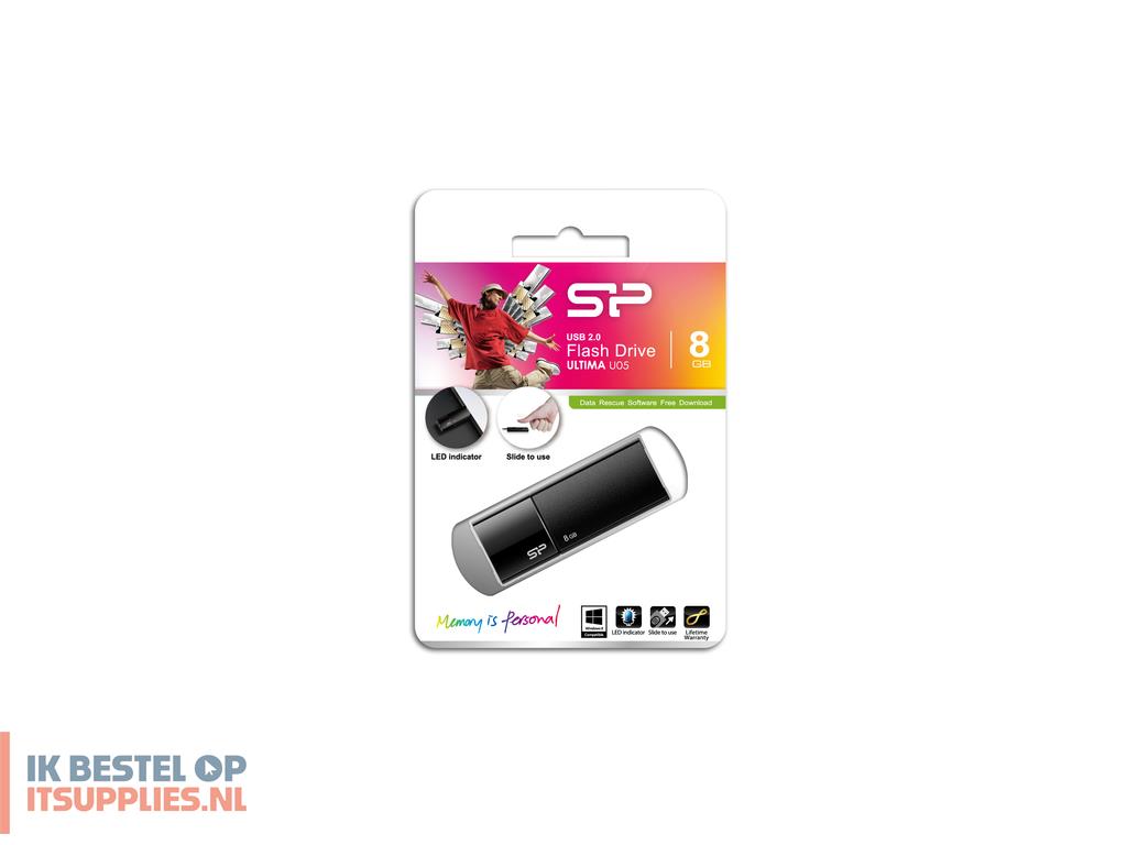 5810346-silicon_power_ultima_u05_usb_flash_drive_8_gb_usb_type-a_20_zwart