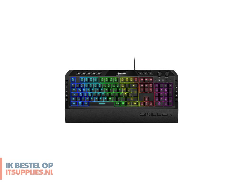 0256674-sharkoon_skiller_sgk5_toetsenbord_gamen_usb_qwertz_duits_zwart