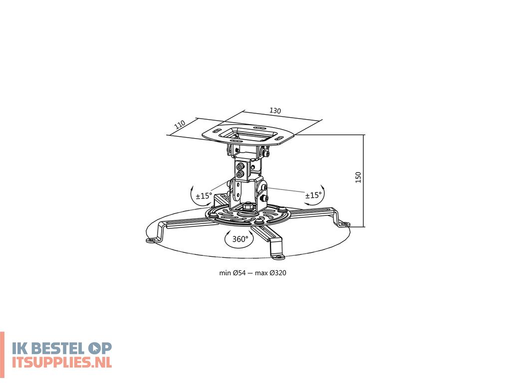 1742714-logilink_bp0057_projector_beugel_plafond_wit