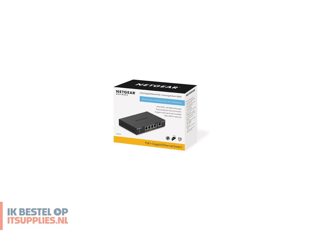 0045426-netgear_gs305pp_unmanaged_gigabit_ethernet_101001000_power_over_ethernet_poe_zwart