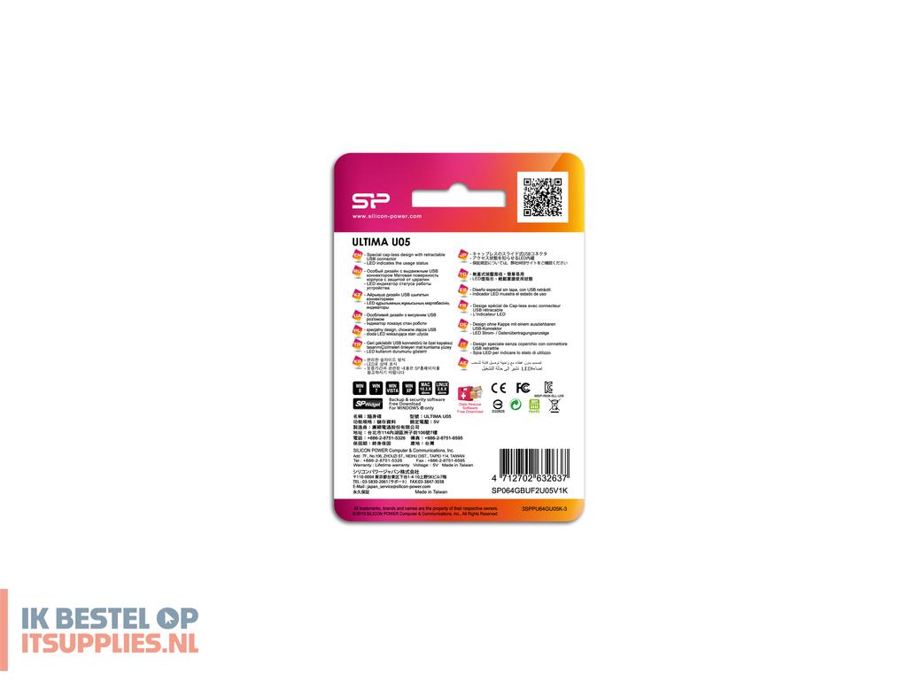0557728-silicon_power_ultima_u05_64gb_usb_flash_drive_usb_type-a_20_zwart