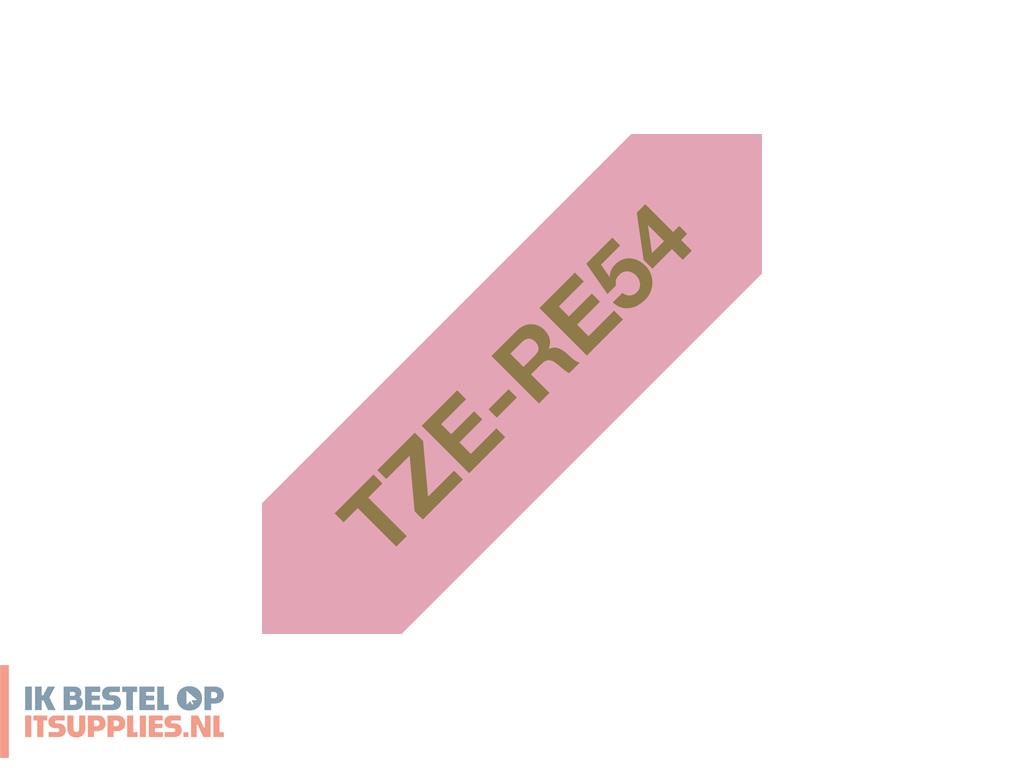5501753-brother_tze-re54_labelprinter-tape_goud_op_roze