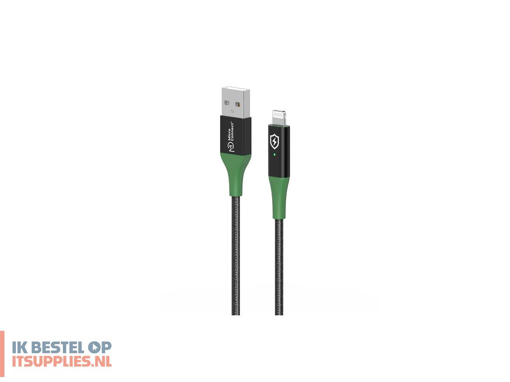 5604962-microconnect_mc-smart_usb_a-l-2_lightning-kabel_2_m_zwart-_groen