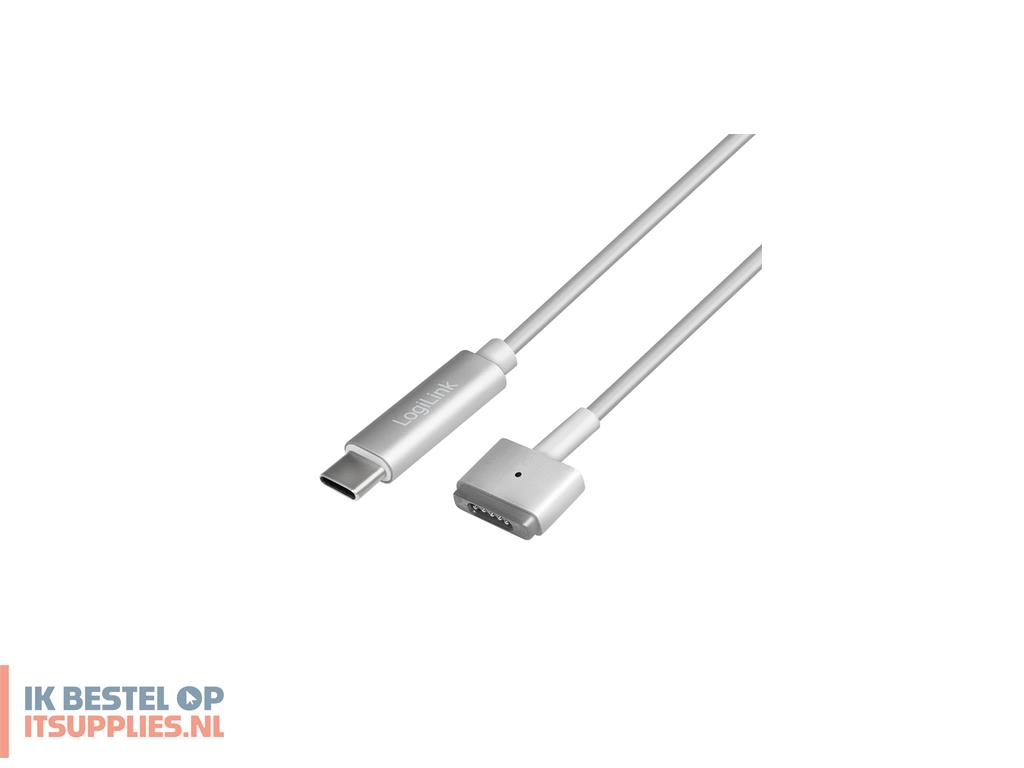 0305323-logilink_pa0226_usb-kabel_1-8_m_usb_c_magsafe_2_zilver
