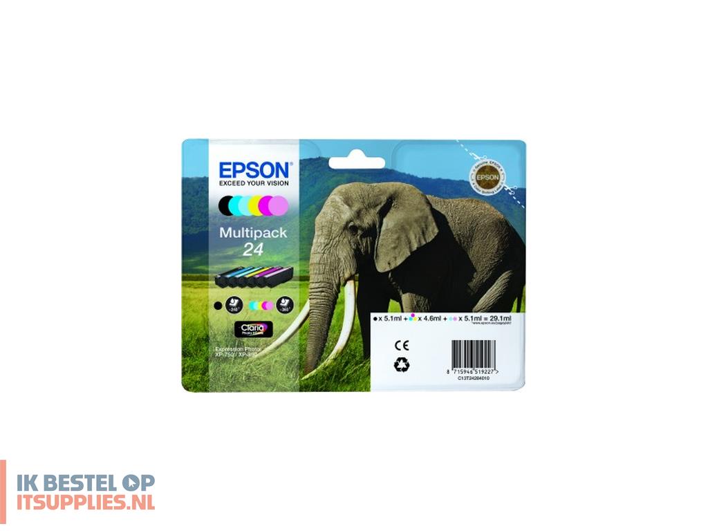 2005601-epson_elephant_c13t24284010_inktcartridge_1_stuks_origineel_zwart-_cyaan-_lichtyaan-_lichtmagenta-_magenta