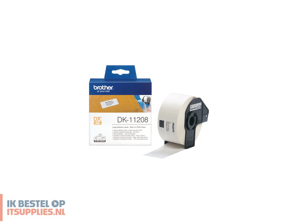4518155-brother_dk-11208_labelprinter-tape_zwart_op_wit