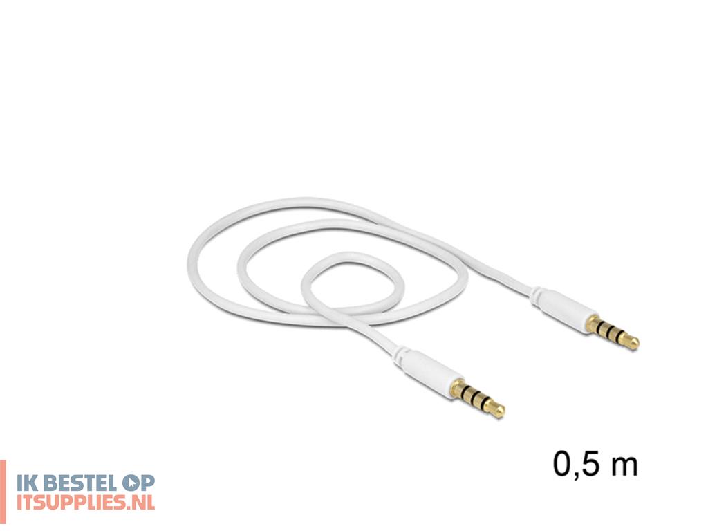 4605274-delock_35mm_-_35mm-_05m_audio_kabel_0-5_m_wit