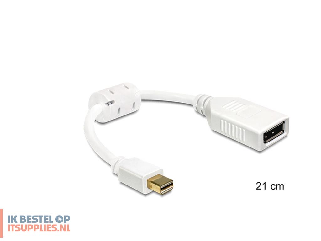 4630686-delock_65427_displayport_kabel_0-21_m_mini_displayport_wit
