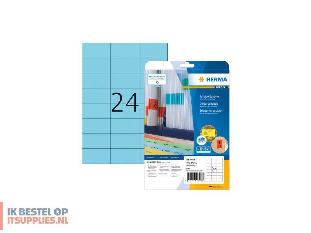 1607540-herma_4468_printeretiket_blauw_zelfklevend_printerlabel