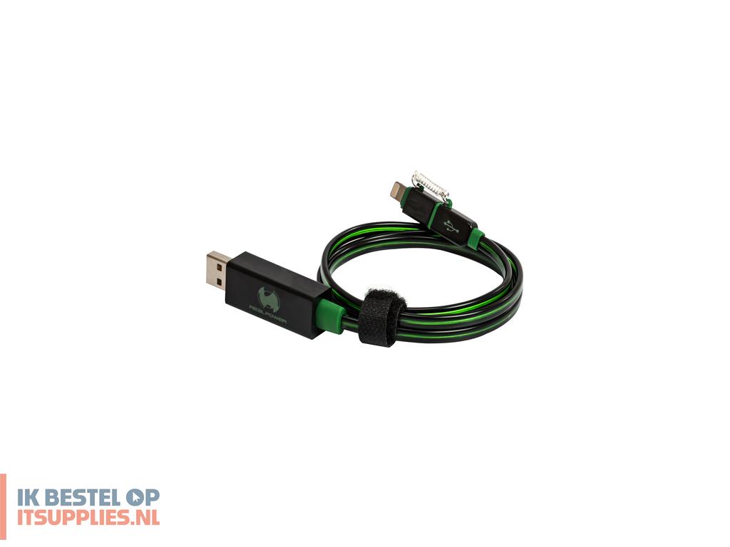 0422143-realpower_usb_alightning_075m_0-75_m_zwart-_groen