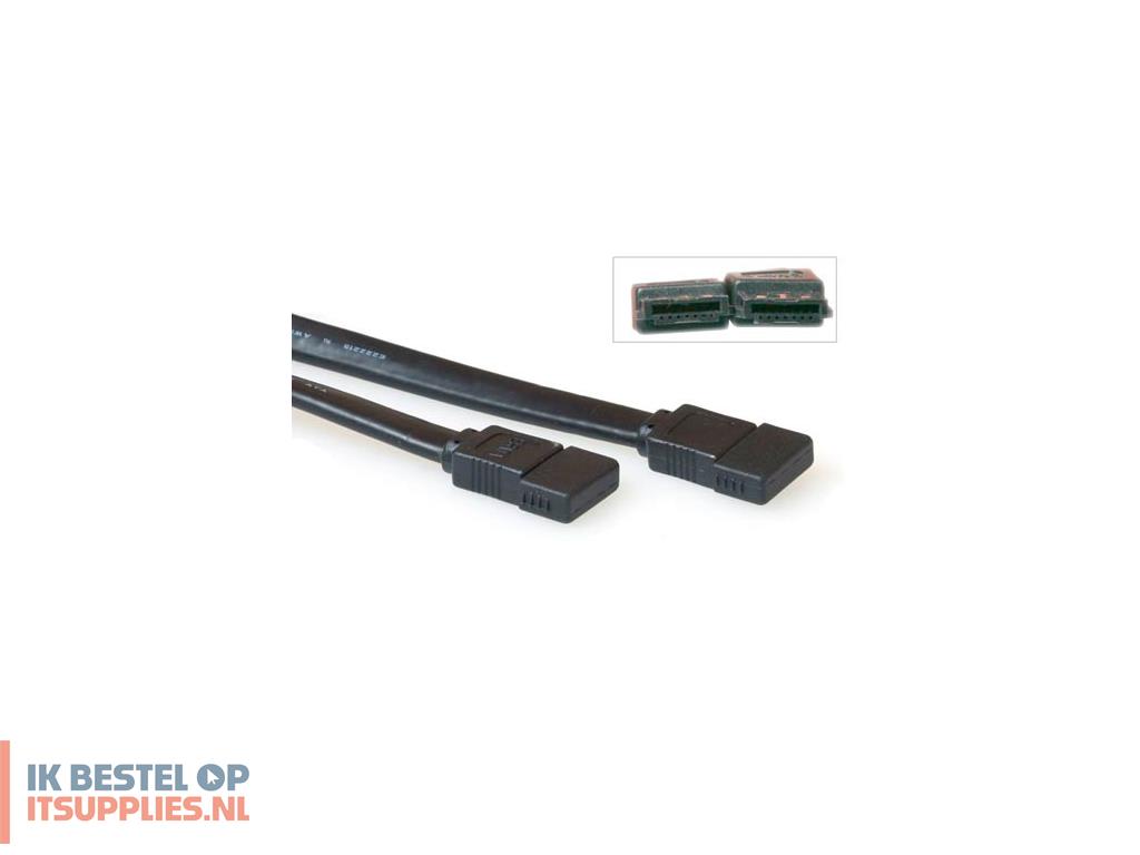 0051129-act_esata-_1m-_f_-_f_sata-kabel_zwart