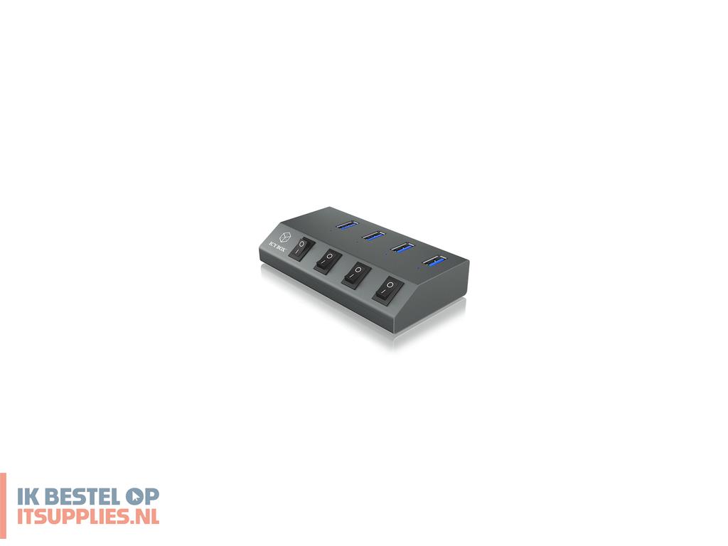 4626324-icy_box_ib-hub1405_usb_32_gen_1_31_gen_1_type-b_5000_mbits_antraciet