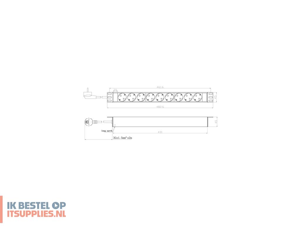 0517414-efb_elektronik_ek631de1_power_uitbreiding_2_m_9_ac-uitgangen_binnen_zwart