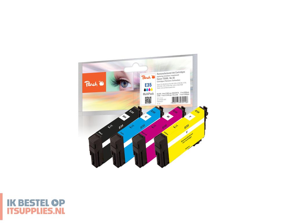 1722931-peach_pi200-565_inktcartridge_4_stuks_compatibel_zwart-_cyaan-_magenta-_geel